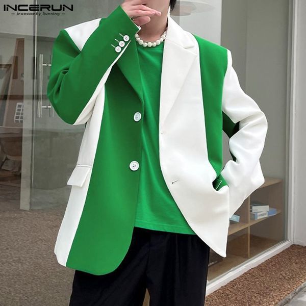 men's suits blazers incerun 2023 spring blazer patchwork oversized long sleeve male suit party streetwear fashion casual thin coats men, White;black
men's suits blazers incerun 2023 spring blazer patchwork oversized long sleeve male suit party streetwear fashion casual thin coats men, White;black
