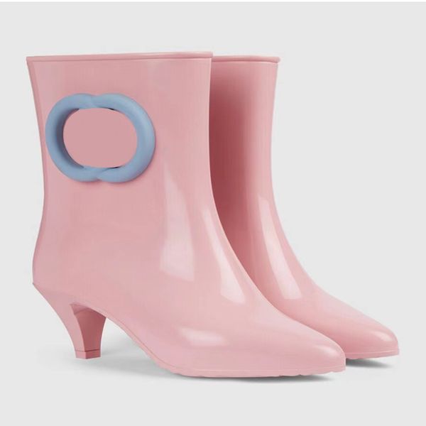 new rubber slip-on ankle boots pointed toe mid heel rubber sole rain boots women's luxury designers brand shoes factory footwear, Black
new rubber slip-on ankle boots pointed toe mid heel rubber sole rain boots women's luxury designers brand shoes factory footwear, Black