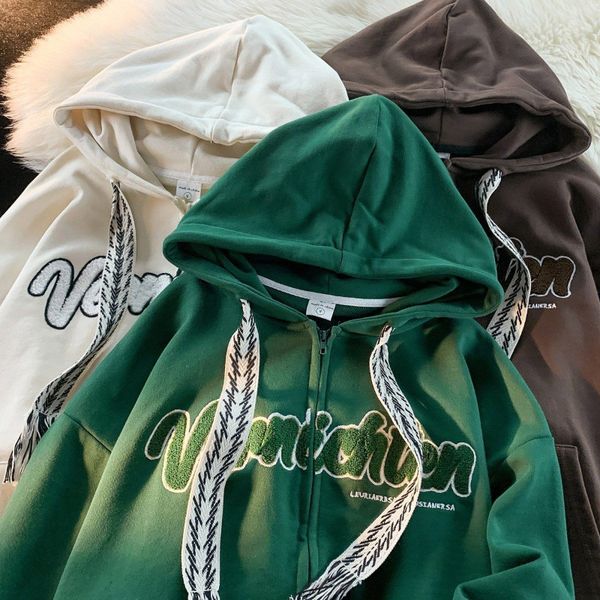 men's hoodies sweatshirts american retro flocking letter hooded sweater y2k street trend casual loose joker zipper hooded jacket for me, Black
men's hoodies sweatshirts american retro flocking letter hooded sweater y2k street trend casual loose joker zipper hooded jacket for me, Black