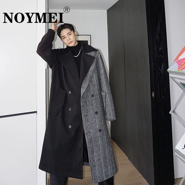 men's trench coats noymei autumn winter patchwork korean style belt decoration lapel windbreaker trendy woolen coat wa2590 230826, Tan;black
men's trench coats noymei autumn winter patchwork korean style belt decoration lapel windbreaker trendy woolen coat wa2590 230826, Tan;black