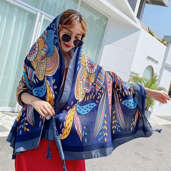 vintage totem pattern tassels wrap shawl female yunnan ethnic style cotton scarf summer sunblock, Blue;gray
vintage totem pattern tassels wrap shawl female yunnan ethnic style cotton scarf summer sunblock, Blue;gray