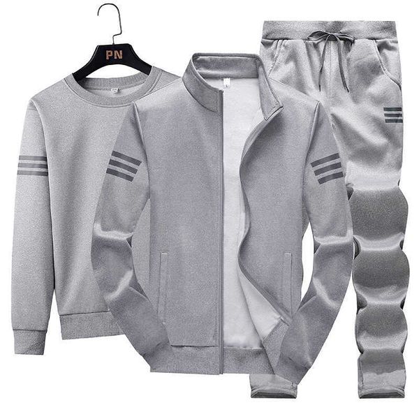 23china-chic three bar suit korean chaozhou spring and autumn fleece sweater casual sports suit jacket men's three piece suittracksuit, Gray
23china-chic three bar suit korean chaozhou spring and autumn fleece sweater casual sports suit jacket men's three piece suittracksuit, Gray