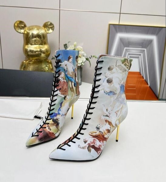 the latest women's boots, pointed toe, slim high heels, front tie up, back zipper, printed fabric shoe upper, formal, casual, banquet,, Black
the latest women's boots, pointed toe, slim high heels, front tie up, back zipper, printed fabric shoe upper, formal, casual, banquet,, Black