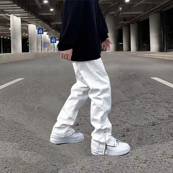 men's jeans men's jeans hip hop white flared pants loose side zipper casual loose jeans men's and women's pants y2k pant, Blue
men's jeans men's jeans hip hop white flared pants loose side zipper casual loose jeans men's and women's pants y2k pant, Blue