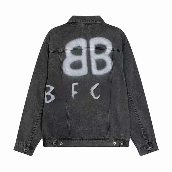 autumn and winter new double b letter glow print casual loose denim jacket unisex, Black
autumn and winter new double b letter glow print casual loose denim jacket unisex, Black