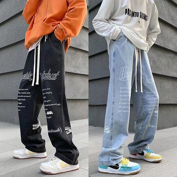 men's pants spring autumn high street printed jeans men instagram y2k harajuku fashion brand personality punk hip hop plankton handsome, Black
men's pants spring autumn high street printed jeans men instagram y2k harajuku fashion brand personality punk hip hop plankton handsome, Black
