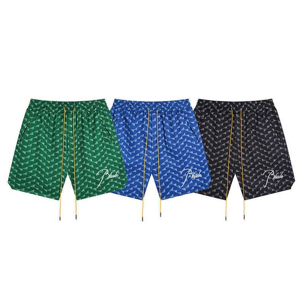23ss american niche trendy rhude letter embroidered men's and women's loose fitting casual sports beach shorts, White;black
23ss american niche trendy rhude letter embroidered men's and women's loose fitting casual sports beach shorts, White;black