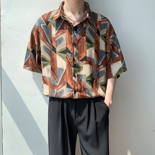 men's dress shirts korean clothes flower for men fashion retro maple leaf short sleeve chiffon beach hawaiian casual floral print shirt, White;black
men's dress shirts korean clothes flower for men fashion retro maple leaf short sleeve chiffon beach hawaiian casual floral print shirt, White;black