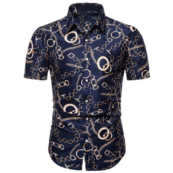 men's dress shirts fashion print luxury designer button up vintage casual short sleeve slim summer camisas de hombre 230826, White;black
men's dress shirts fashion print luxury designer button up vintage casual short sleeve slim summer camisas de hombre 230826, White;black