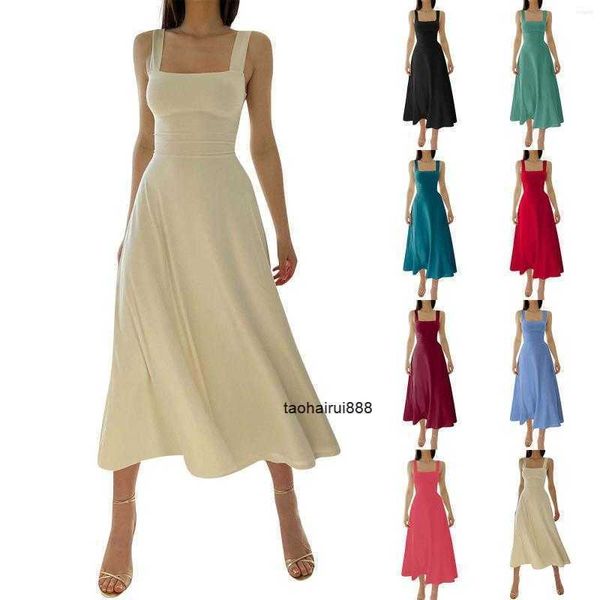 casual dresses cocktail for women summer 2023 evening party elegant camisole dress strappy square collar vestidos, White;black
casual dresses cocktail for women summer 2023 evening party elegant camisole dress strappy square collar vestidos, White;black