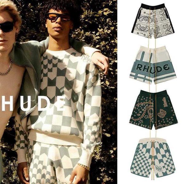 rhude letter slogan cashew flower plaid embroidered drawstring loose knit quarter shorts, White;black
rhude letter slogan cashew flower plaid embroidered drawstring loose knit quarter shorts, White;black