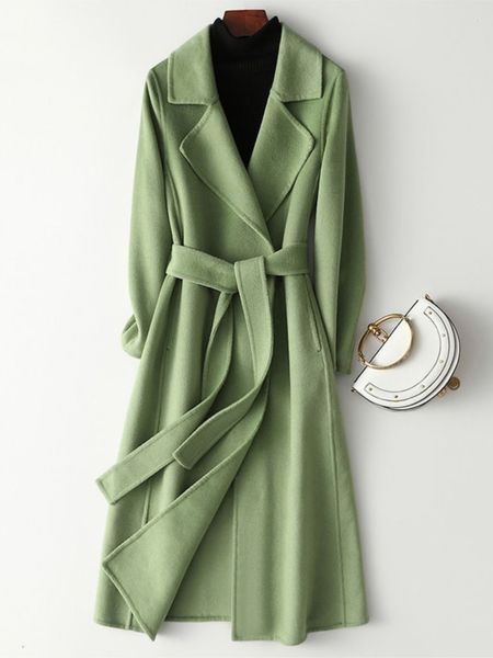 women's wool blends arrival 100% wool coat brand winter woolen coat vintage thick cashmere coat solid female overcoat sashes long wool, Black
women's wool blends arrival 100% wool coat brand winter woolen coat vintage thick cashmere coat solid female overcoat sashes long wool, Black