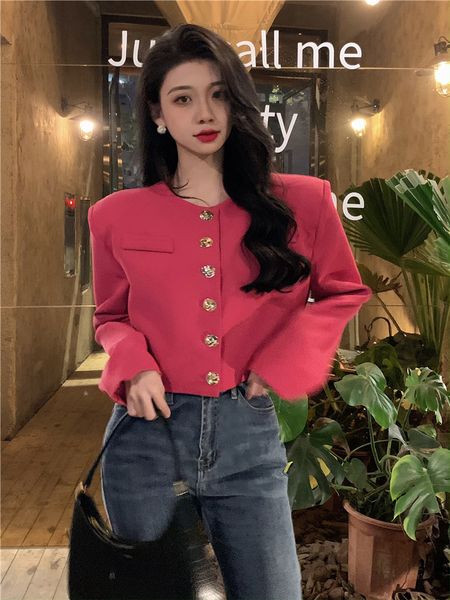new fashion women's autumn o-neck long sleeve solid color high waist short jacket blazer coat188, Black;brown
new fashion women's autumn o-neck long sleeve solid color high waist short jacket blazer coat188, Black;brown