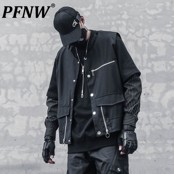 men's vests pfnw niche darkwear design style metal zipper vest avantgarde sleeveless waistcoat functional japanese 12z4179 230826, Black;white
men's vests pfnw niche darkwear design style metal zipper vest avantgarde sleeveless waistcoat functional japanese 12z4179 230826, Black;white