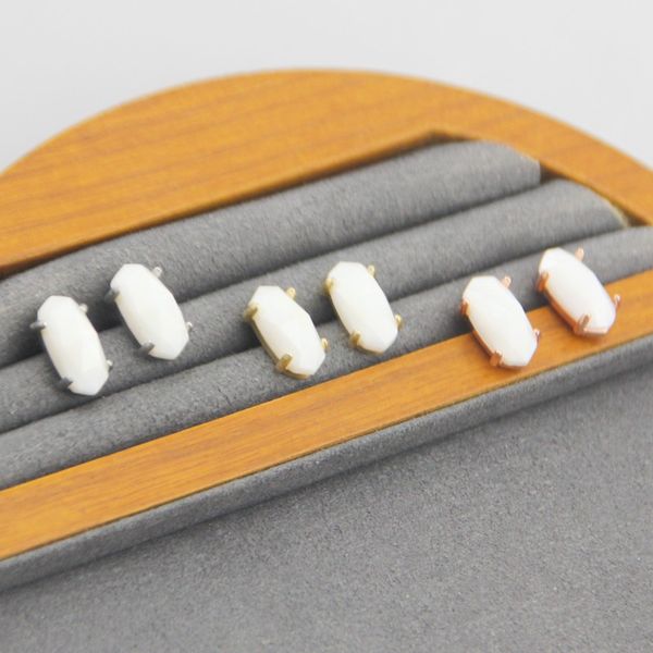 stud hook stone real 18k gold plated white resin gem earrings jewelries letter gift with dust bag, Golden;silver
stud hook stone real 18k gold plated white resin gem earrings jewelries letter gift with dust bag, Golden;silver