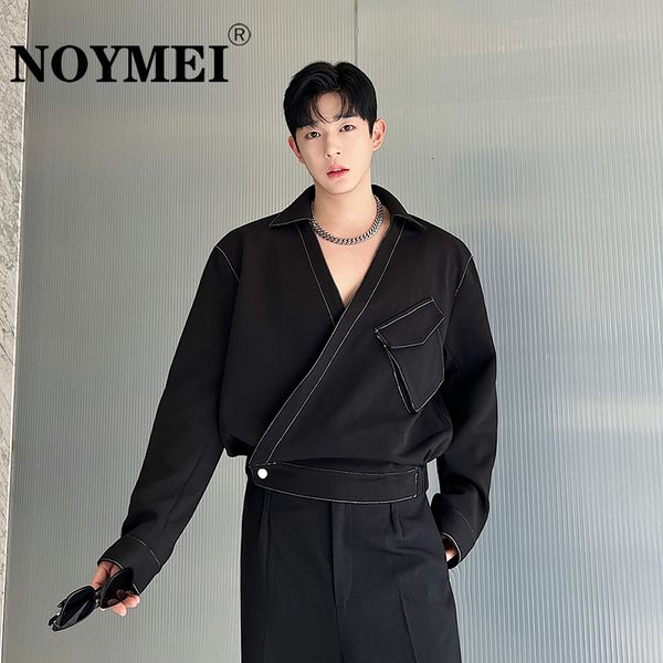 men's jackets noymei crossover placket open line lapel jacket black autumn 2023 fashion korean style male coat trendy wa2456 230826, Black;brown
men's jackets noymei crossover placket open line lapel jacket black autumn 2023 fashion korean style male coat trendy wa2456 230826, Black;brown