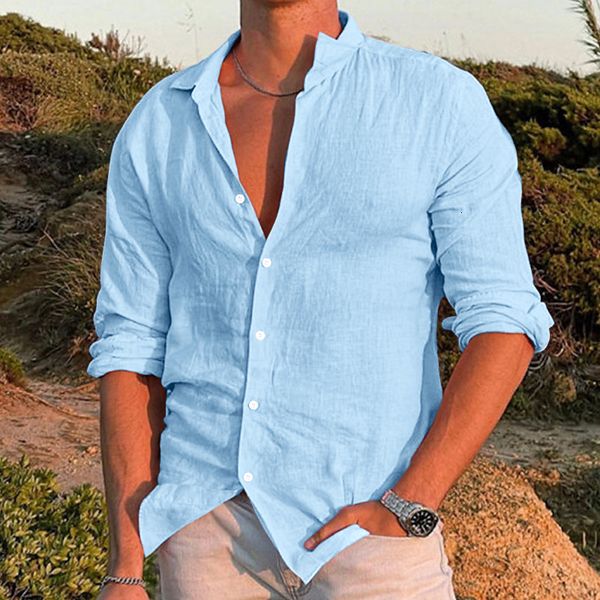men's dress shirts 2023 100cotton linen shirt casual loose long sleeve tee summer autumn beach vacation 230826, White;black
men's dress shirts 2023 100cotton linen shirt casual loose long sleeve tee summer autumn beach vacation 230826, White;black