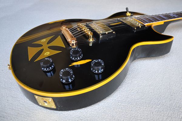 factory custom glossy black electric guitar with relic style rosewood fingerboard gold hardwares white pearl fret i
factory custom glossy black electric guitar with relic style rosewood fingerboard gold hardwares white pearl fret i
