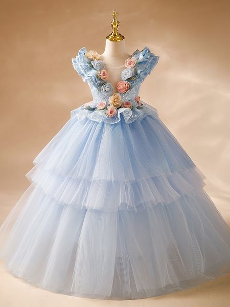 2023 luxury flower girl dresses spaghetti ruffles hand made 3d flowers lace tutu vintage little baby gowns for communion boho wedding appliq, White;blue
2023 luxury flower girl dresses spaghetti ruffles hand made 3d flowers lace tutu vintage little baby gowns for communion boho wedding appliq, White;blue
