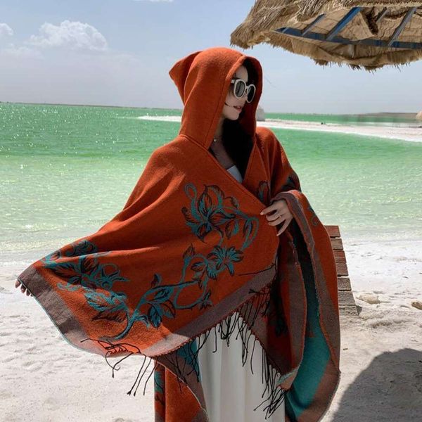 nepal lijiang scarf ethnic style split cloak autumn and winter womens qinghai lake travel shawl, Blue;gray
nepal lijiang scarf ethnic style split cloak autumn and winter womens qinghai lake travel shawl, Blue;gray