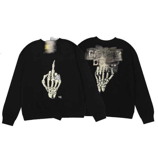 women's hoodies sweatshirts gilded letter skull hand bone print high weight pure cotton circled round neck pullover for men and women 2, Black
women's hoodies sweatshirts gilded letter skull hand bone print high weight pure cotton circled round neck pullover for men and women 2, Black
