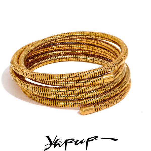 bangle yhpup stainless steel stackable multilayer wrap arm bracelet bangle metal elastic waterproof fashion jewelry men women 230826, Black
bangle yhpup stainless steel stackable multilayer wrap arm bracelet bangle metal elastic waterproof fashion jewelry men women 230826, Black