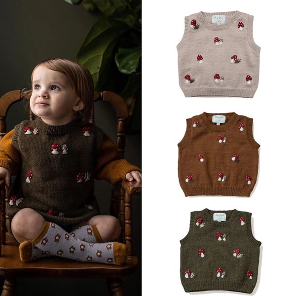 pullover kids sweater shirley bredal brand girls clothes autumn toddler vest mushroom embroidery cotton soft baby boys knit 230826, Blue
pullover kids sweater shirley bredal brand girls clothes autumn toddler vest mushroom embroidery cotton soft baby boys knit 230826, Blue