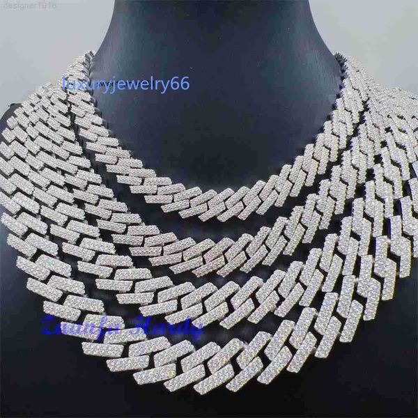 custom hip hop jewelry 10mm 12mm 13.5mm 15mm 20 inches cuban link necklace 2 rows vvs gra certified moissanite chain, Silver
custom hip hop jewelry 10mm 12mm 13.5mm 15mm 20 inches cuban link necklace 2 rows vvs gra certified moissanite chain, Silver