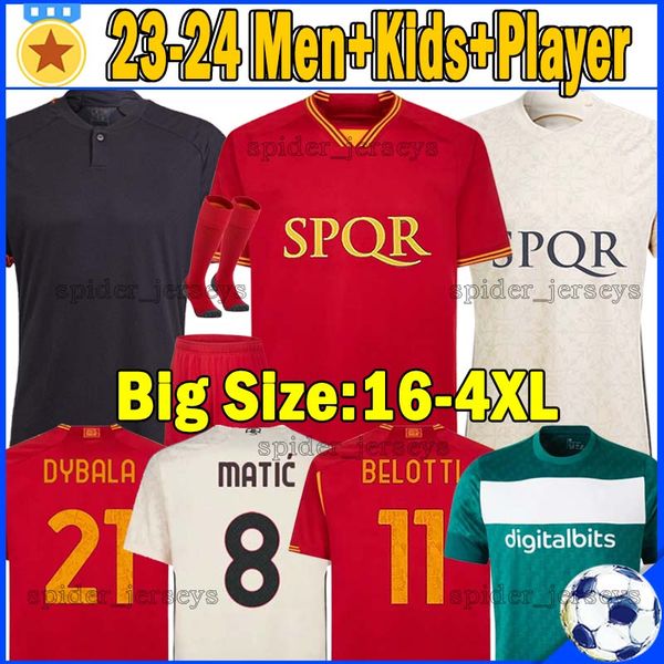 xxxl 4xl 23 24 dybala romas lukaku soccer jerseys abraham pellegrini belotti 2023 2024 matic solbakken player version football shirts aouar, Black;yellow
xxxl 4xl 23 24 dybala romas lukaku soccer jerseys abraham pellegrini belotti 2023 2024 matic solbakken player version football shirts aouar, Black;yellow