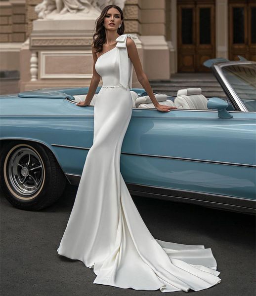 elegant long ivory crepe wedding dresses with beaded sash mermaid one shoulder sweep train vestidos de novia abendkleider bridal gowns for w, White
elegant long ivory crepe wedding dresses with beaded sash mermaid one shoulder sweep train vestidos de novia abendkleider bridal gowns for w, White