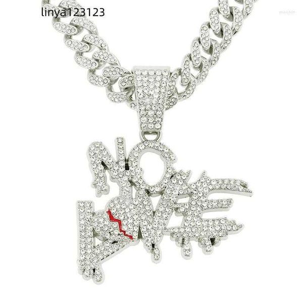 pendant necklaces hip hop bling letter no love necklace with iced out 13mm width crystal miami cuban chain fashion chokers jewelry, Silver
pendant necklaces hip hop bling letter no love necklace with iced out 13mm width crystal miami cuban chain fashion chokers jewelry, Silver