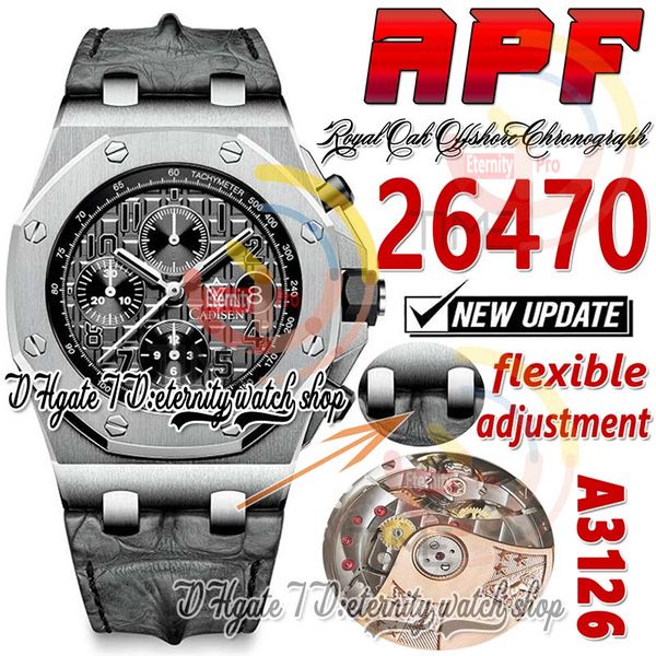 apf 42mm 2647 a3126 automatic chronograph mens watch brushed polished bezel dark gray textured dial 2023 super edition eternity watches stra, Slivery;brown
apf 42mm 2647 a3126 automatic chronograph mens watch brushed polished bezel dark gray textured dial 2023 super edition eternity watches stra, Slivery;brown