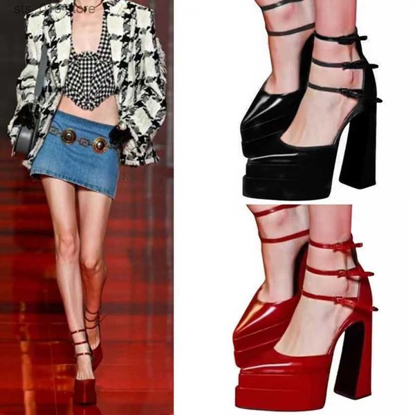 dress shoes women summer pointed toe sandals chunky heel platform pumps high heels belt buckle handmade to order plus size 45 patent leather, Black
dress shoes women summer pointed toe sandals chunky heel platform pumps high heels belt buckle handmade to order plus size 45 patent leather, Black