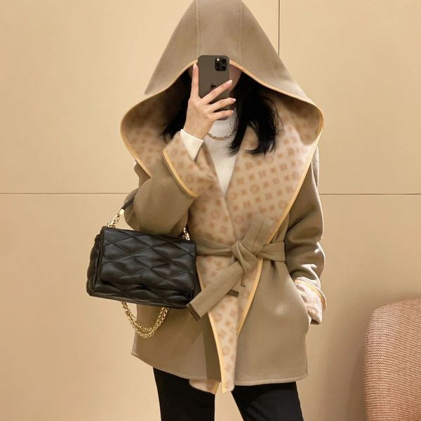 new belt bathrobe-style coat hooded jacket designer women autumn winter fashion classic logo print jacquard lining coat fp86199 casual windp, Black
new belt bathrobe-style coat hooded jacket designer women autumn winter fashion classic logo print jacquard lining coat fp86199 casual windp, Black
