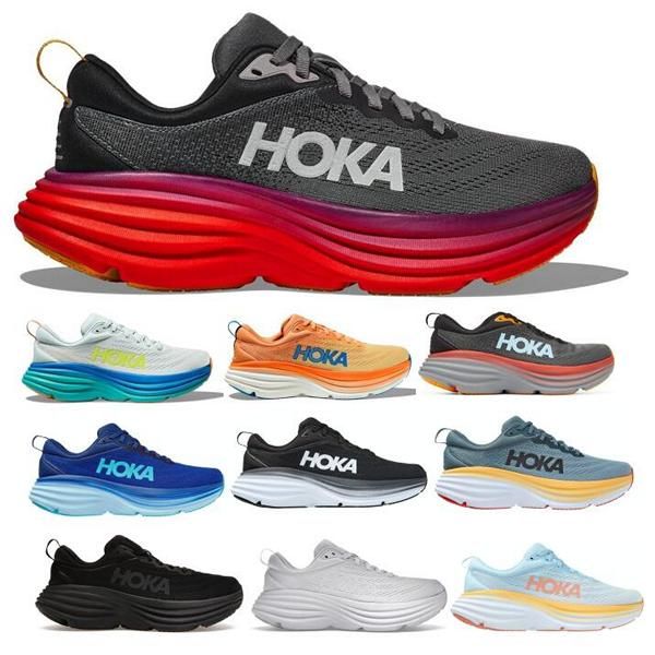 hoka bondi 8 running shoes hokas run triple white ice flow bit of blue runner pepople 2023 mens womens woman man tennis trainer sneaker size