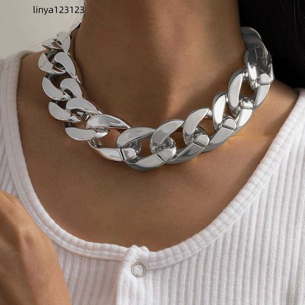 vcagirest punk cuban chain necklace lightweight thick necklace oval chain necklace hip hop jewelry women's (silver), Golden;silver
vcagirest punk cuban chain necklace lightweight thick necklace oval chain necklace hip hop jewelry women's (silver), Golden;silver