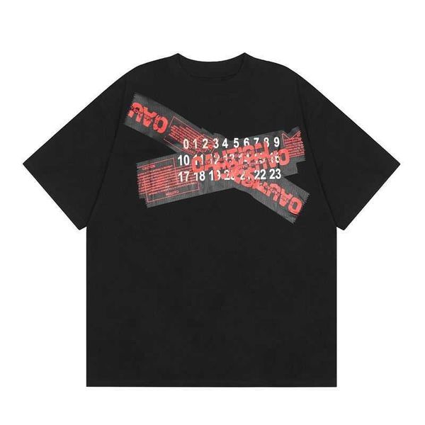 new shirt margielas mm6 designer t magilla tape digital printing niche trend loose casual men's and women's short sleeved t-shirt, White;black
new shirt margielas mm6 designer t magilla tape digital printing niche trend loose casual men's and women's short sleeved t-shirt, White;black