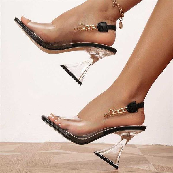 pvc transparent sandals for women summer fashion square open toe chain back strap shoes crystal strange high heels 230807, Black
pvc transparent sandals for women summer fashion square open toe chain back strap shoes crystal strange high heels 230807, Black