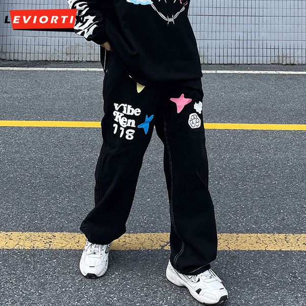 men's jeans hip hop icon letter print loose jeans pants men women casual streetwear straight pockets retro baggy denim trousers y2k clo, Blue
men's jeans hip hop icon letter print loose jeans pants men women casual streetwear straight pockets retro baggy denim trousers y2k clo, Blue