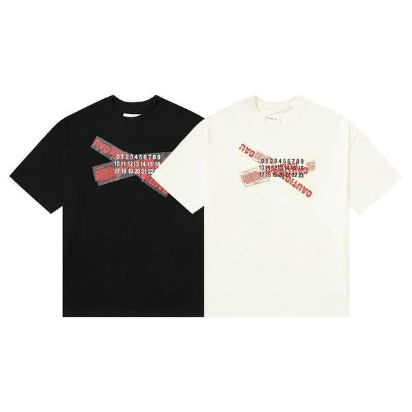 designer t shirt margielas mm6 new magilla short sleeve tape digital calendar printing summer fashion men's and women's casual sma, White;black
designer t shirt margielas mm6 new magilla short sleeve tape digital calendar printing summer fashion men's and women's casual sma, White;black