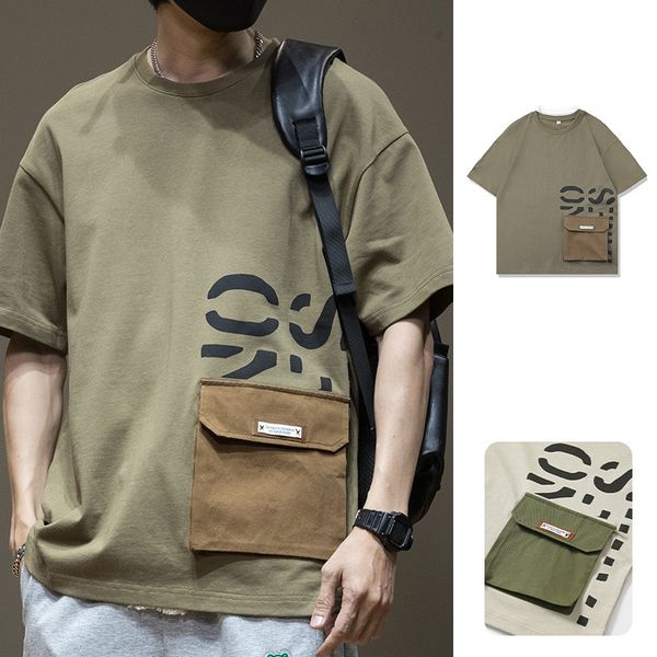 men's tshirts summer short sleeve letter printed tshirt with cargo pocket casual cotton oneck y2k streetwear oversized tee shirts 2308, White;black
men's tshirts summer short sleeve letter printed tshirt with cargo pocket casual cotton oneck y2k streetwear oversized tee shirts 2308, White;black