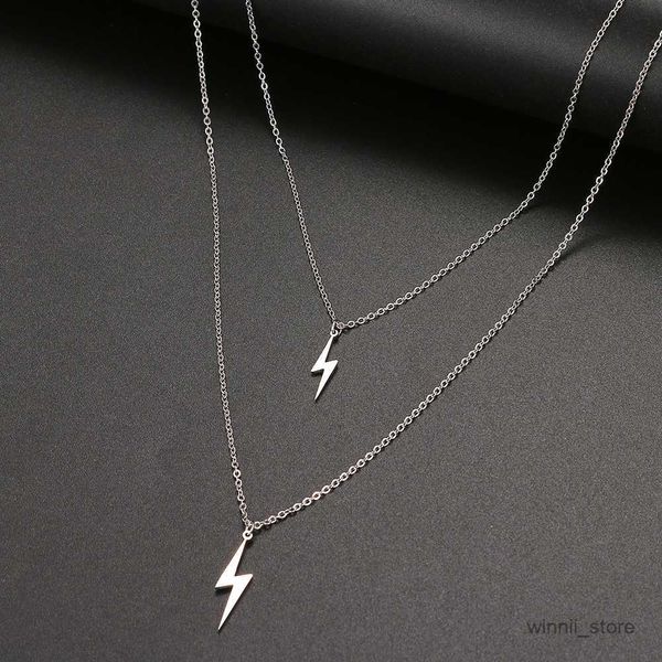 pendant necklaces necklaces fashion pendant multi-layer style lightning chain necklace for women jewelry friend gifts new r230828, Silver
pendant necklaces necklaces fashion pendant multi-layer style lightning chain necklace for women jewelry friend gifts new r230828, Silver