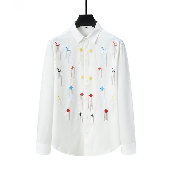 men's casual shirts patchwork formal for men slim long sleeve white button up shirt dress business, White;black
men's casual shirts patchwork formal for men slim long sleeve white button up shirt dress business, White;black