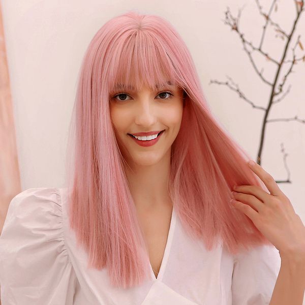 long straight pink wigs for women elegant ombre pink wigs heat resistant synthetic hair replacement wigs, Black
long straight pink wigs for women elegant ombre pink wigs heat resistant synthetic hair replacement wigs, Black