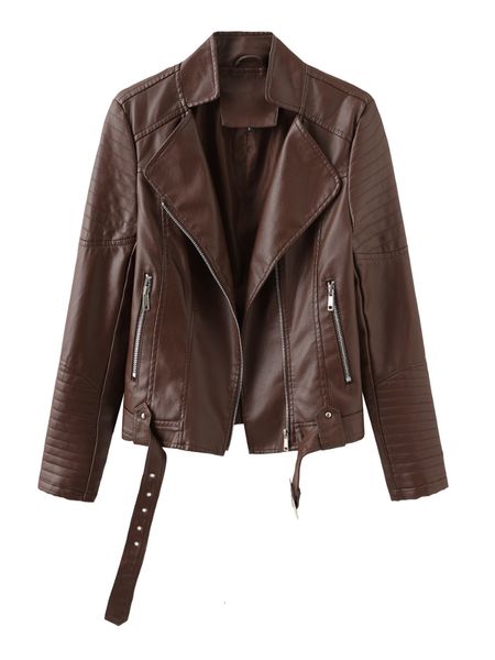 womens leather faux black jacket women spring autumn korean fashion pu zipper long sleeved short vintage streetwear oversize coat 230828
womens leather faux black jacket women spring autumn korean fashion pu zipper long sleeved short vintage streetwear oversize coat 230828