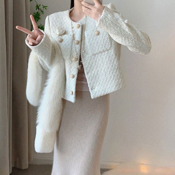 womens jackets highendtemperament woolen chic tweed jacket women spring autumn single breasted short cardigan 230828, Black;brown
womens jackets highendtemperament woolen chic tweed jacket women spring autumn single breasted short cardigan 230828, Black;brown