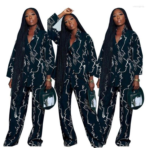 women's two piece pants 2023 women long sleeve lapel single breasted fashion loose gradient printing set, White
women's two piece pants 2023 women long sleeve lapel single breasted fashion loose gradient printing set, White