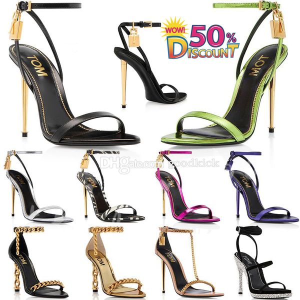 with box tom dress shoes ford heels padlock pointy naked sandal pointy toe shape shoes woman designer buckle ankle strap heeled high heels s, Black
with box tom dress shoes ford heels padlock pointy naked sandal pointy toe shape shoes woman designer buckle ankle strap heeled high heels s, Black
