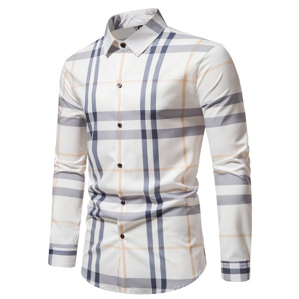 men's dress shirts spring and summer long sleeve shirt fashion trend stripes thin casual men clothing y230826, White;black
men's dress shirts spring and summer long sleeve shirt fashion trend stripes thin casual men clothing y230826, White;black