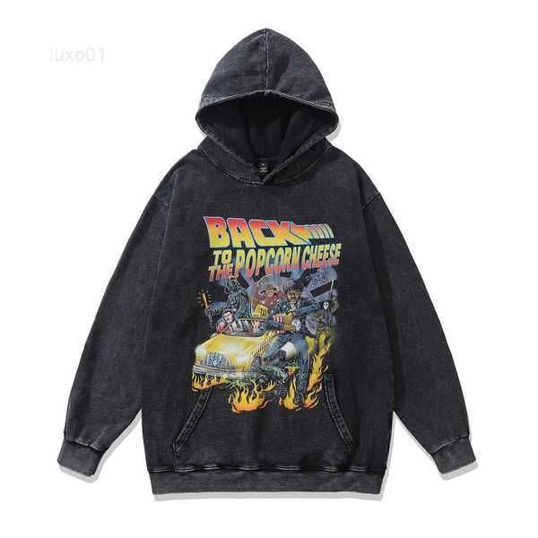 23ss new halloween designer pure cotton hoodie for men and women washed worn-out loose hoodie autumn casual versatile terry bmt, Black
23ss new halloween designer pure cotton hoodie for men and women washed worn-out loose hoodie autumn casual versatile terry bmt, Black